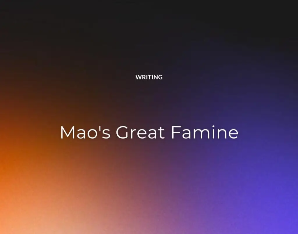 Mao's Great Famine
