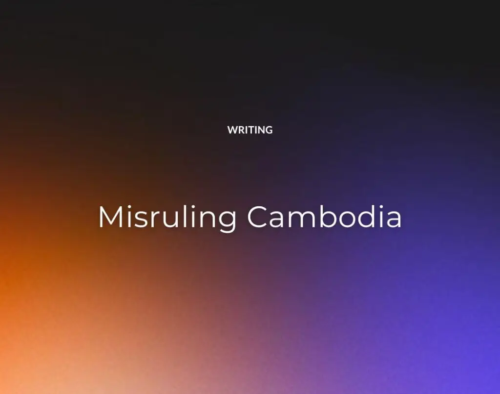 Misruling Cambodia