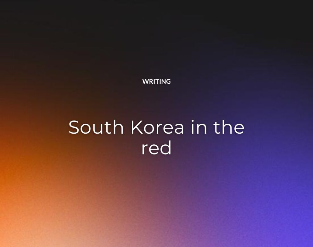South Korea in the red