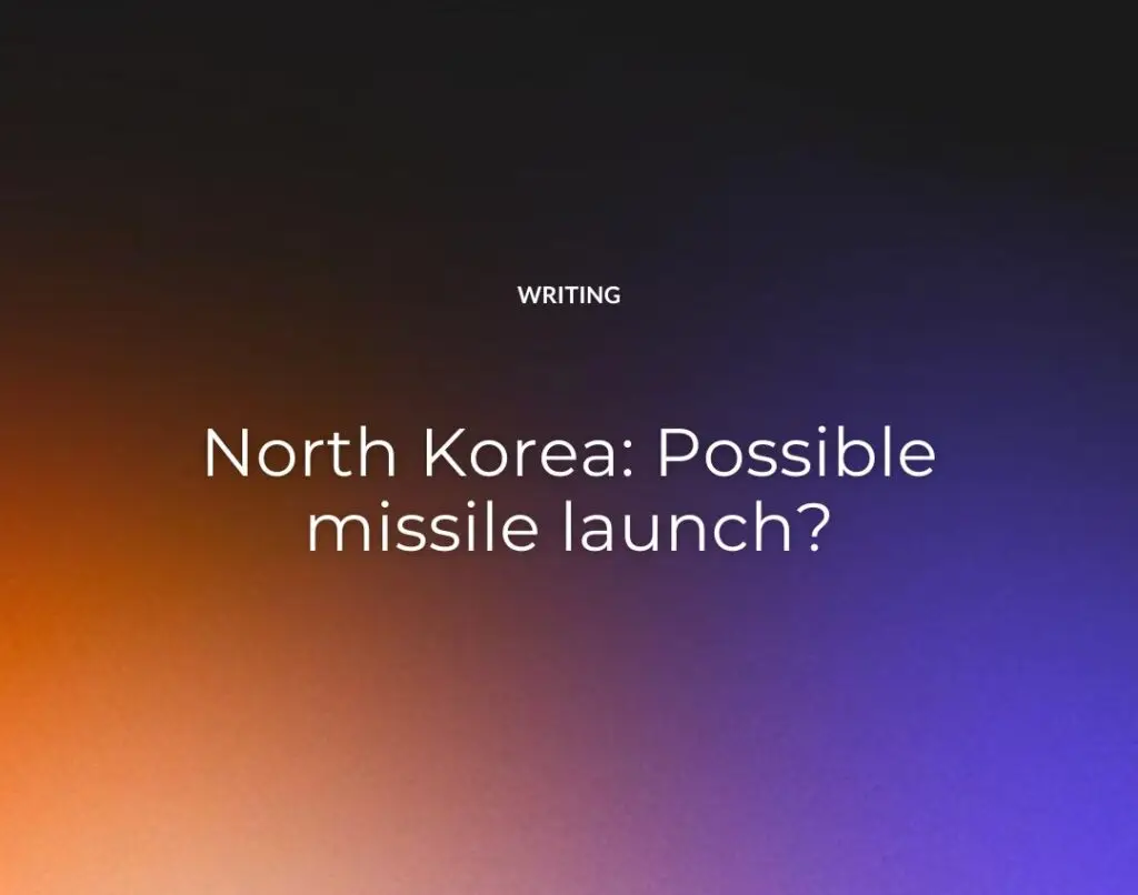 North Korea Possible missile launch