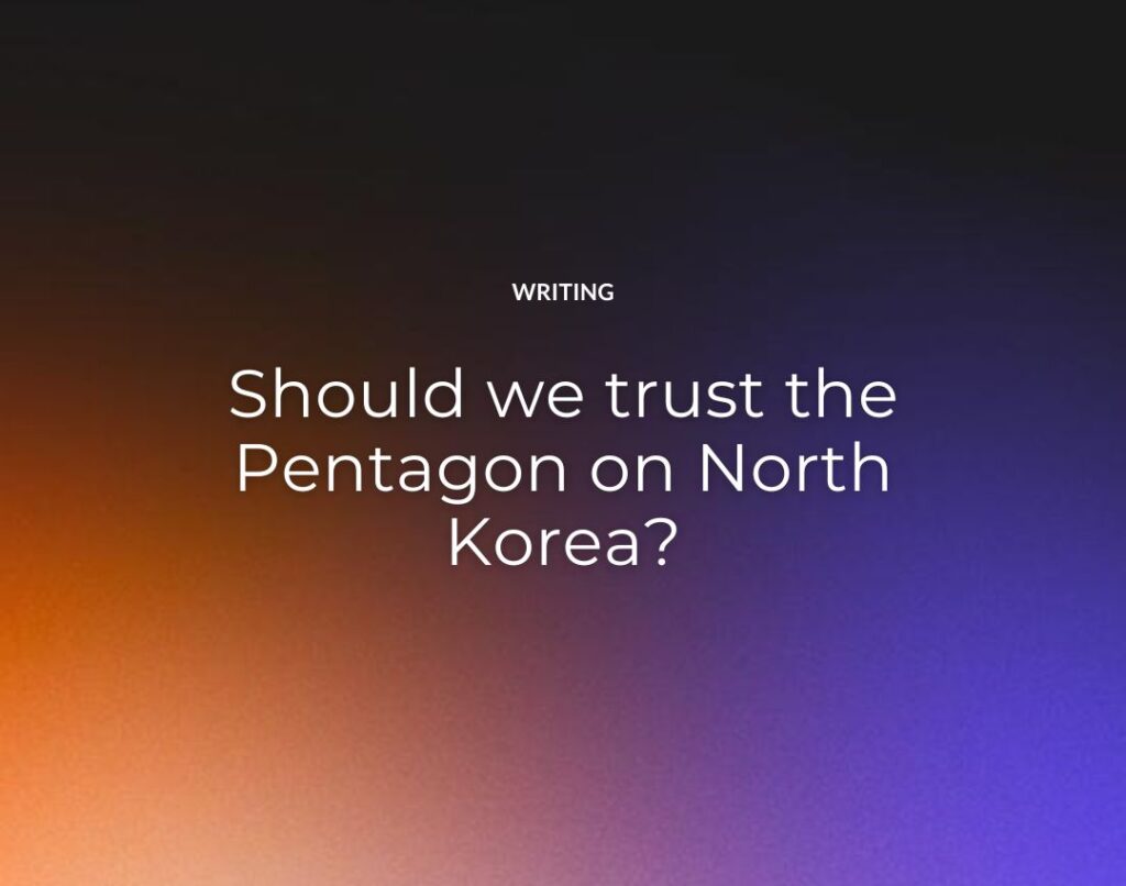 Should we trust the Pentagon on North Korea