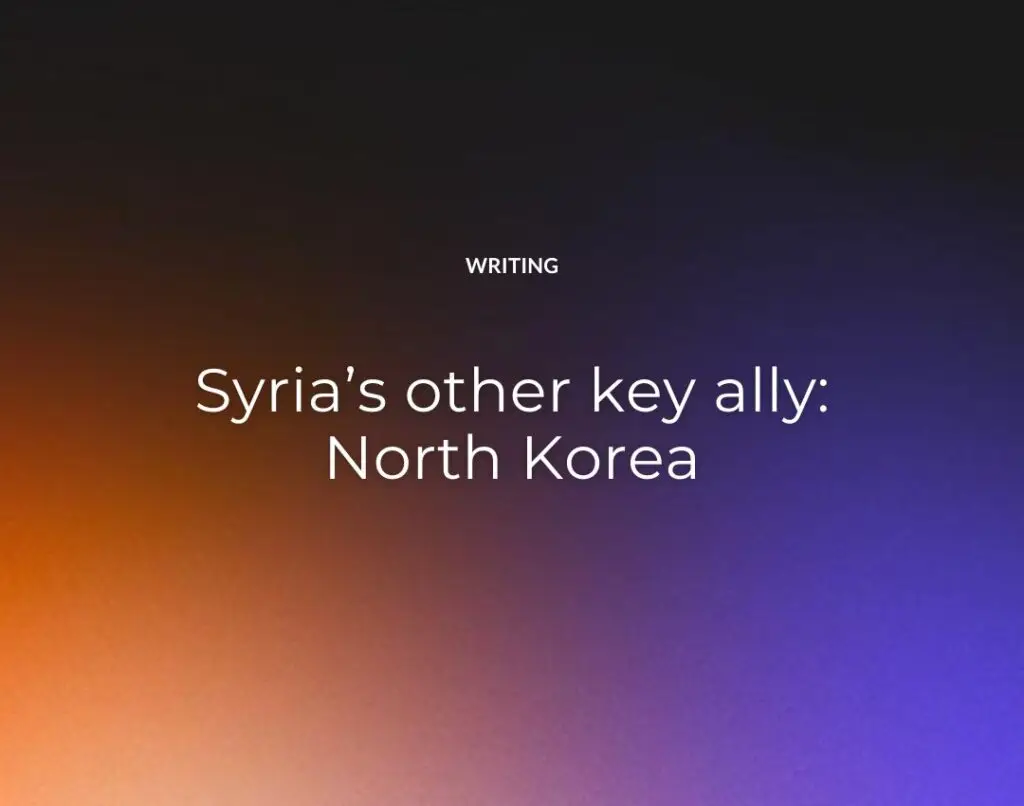 Syria’s other key ally North Korea