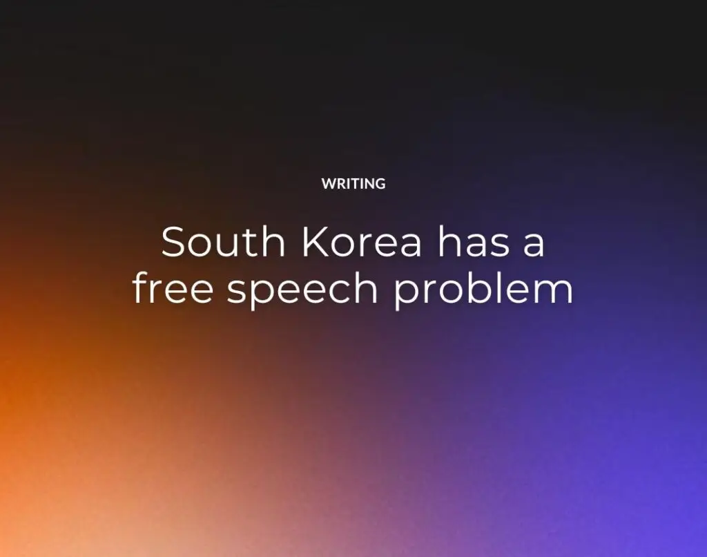 South Korea has a free speech problem