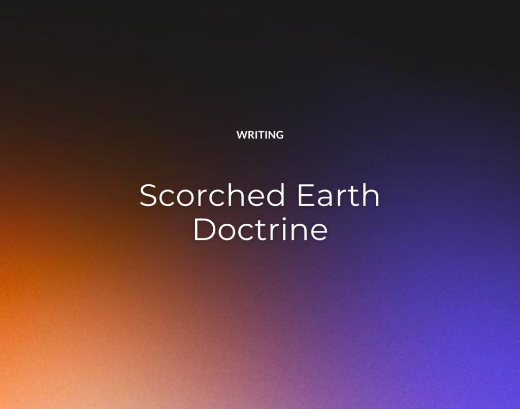 Scorched Earth Doctrine