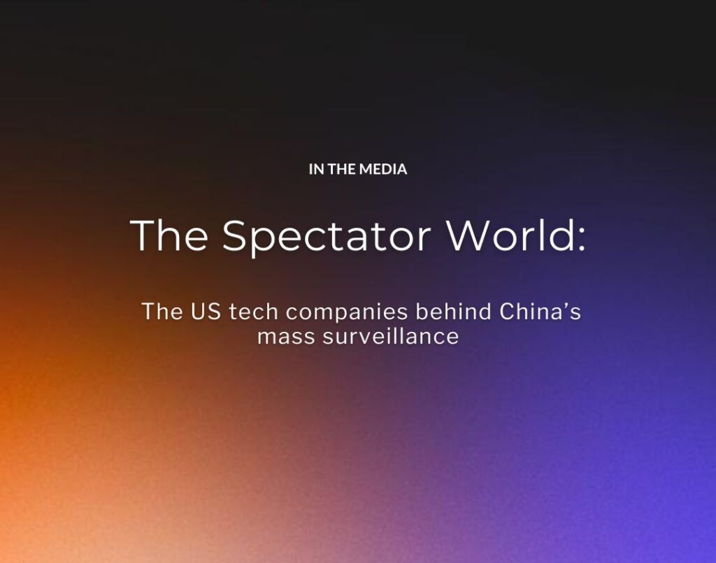 The Spectator World The US tech companies behind China’s mass surveillance