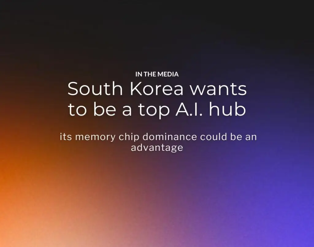 South Korea wants to be a top A.I. hub