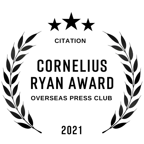 Received a citation for the Cornelius Ryan Award for "best non-fiction book on international affairs" in 2021.